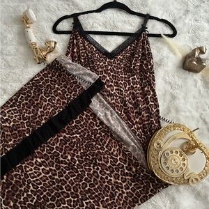 Fashion Nova Animal Print Dress with Lace Detail